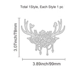 Globleland Antlers, Flowers, Pendants, Feathers Carbon Steel Cutting Dies Stencils, for DIY Scrapbooking/Photo Album, Decorative Embossing DIY Paper Card