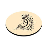 Sun Moon Star Tatsu Oval Wax Seal Stamps