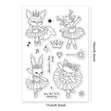 Animals, Dancing, Ballet, Fox, Rabbit, Deer, Cat Clear Stamps Silicone Stamp Seal for Card Making Decoration and DIY Scrapbooking
