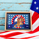 Globleland Dog, Presidents Day Hat, Celebration Salute Carbon Steel Cutting Dies Stencils, for DIY Scrapbooking/Photo Album, Decorative Embossing DIY Paper Card
