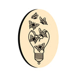Light Bulb and Butterfly Oval Wax Seal Stamps