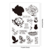 Globleland Layered Roses Clear Silicone Stamp Seal for Card Making Decoration and DIY Scrapbooking