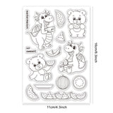 Globleland Summer, Watermelon, Bear, Dragon, Plate Clear Silicone Stamp Seal for Card Making Decoration and DIY Scrapbooking