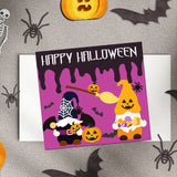 Globleland Halloween Gnome, Pumpkin, Bat, Ghost, Spider, Candy Carbon Steel Cutting Dies Stencils, for DIY Scrapbooking/Photo Album, Decorative Embossing DIY Paper Card