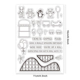 Globleland Roller Coaster Animals Clear Silicone Stamp Seal for Card Making Decoration and DIY Scrapbooking