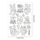 Globleland Clear Silicone Stamp Seal for Card Making Decoration and DIY Scrapbooking, Includes Outdoor Adventure, Animals, Rabbits, Bears, Cats, Foxes, Mice, Jungle