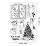 Globleland Christmas Stamps Silicone Stamp Seal for Card Making Decoration and DIY Scrapbooking, Christmas Girl, Christmas Tree, Socks, Gifts