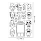 Globleland Food, Animal Clear Silicone Stamp Seal for Card Making Decoration and DIY Scrapbooking
