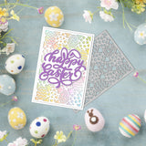 Globleland Easter Background, Bunny, Eggs Carbon Steel Cutting Dies Stencils, for DIY Scrapbooking/Photo Album, Decorative Embossing DIY Paper Card