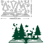 Globleland Forest, Trees, Deer, Rabbit, Squirrel, Bird, Moon, Stars Carbon Steel Cutting Dies Stencils, for DIY Scrapbooking/Photo Album, Decorative Embossing DIY Paper Card