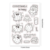 Globleland Biscuit , Milk , Expression , Word Clear Stamps Silicone Stamp Seal for Card Making Decoration and DIY Scrapbooking