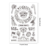Globleland Sports Frame, Sports Equipment Clear Stamps Silicone Stamp Seal for Card Making Decoration and DIY Scrapbooking