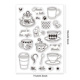 Clear Silicone Stamp Seal for Card Making Decoration and DIY Scrapbooking, Drinks, Coffee, Tea, Afternoon Tea