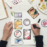 Globleland Custom PVC Plastic Stamps, for DIY Scrapbooking, Photo Album Decorative, Cards Making, Stamp Sheets, Film Frame, Stamp, Mixed Patterns, 29.7x21cm