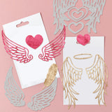 Globleland Angel Wings, Hearts, Feathers Carbon Steel Cutting Dies Stencils, for DIY Scrapbooking/Photo Album, Decorative Embossing DIY Paper Card