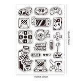 Globleland PVC Plastic Stamps, for DIY Scrapbooking, Photo Album Decorative, Cards Making, Stamp Sheets, Electronic Game Theme, 160x110x3mm
