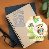 Globleland Owl, Coffee, Donuts, Twigs Carbon Steel Cutting Dies Stencils, for DIY Scrapbooking/Photo Album, Decorative Embossing DIY Paper Card