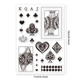 Globleland Cards, Poker, Hearts Clear Silicone Stamp Seal for Card Making Decoration and DIY Scrapbooking