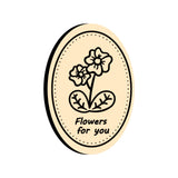Doodle Flowers Oval Wax Seal Stamps