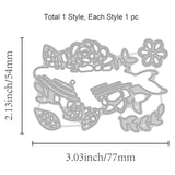 Whale, Flower, Leaves Carbon Steel Cutting Dies Stencils, for DIY Scrapbooking/Photo Album, Decorative Embossing DIY Paper Card