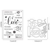 Globleland Love Clear Stamps Silicone Stamp Seal for Card Making Decoration and DIY Scrapbooking