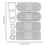 GLOBLELAND Carbon Steel Cutting Dies Stencils, for DIY Scrapbooking/Photo Album, Decorative Embossing DIY Paper Card, Matte Platinum Color, 12.7x11.2x0.08cm