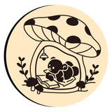 Mushroom House Bear Wax Seal Stamps