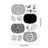 Globleland Pumpkin, Autumn, Artistic Pattern Clear Stamps Silicone Stamp Seal for Card Making Decoration and DIY Scrapbooking