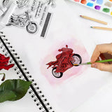 Globleland Motorcycle Travel Vehicle Blessings Clear Silicone Stamp Seal for Card Making Decoration and DIY Scrapbooking