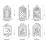 Globleland Grid Note, Gift Note, Gift Box Decoration Carbon Steel Cutting Dies Stencils, for DIY Scrapbooking/Photo Album, Decorative Embossing DIY Paper Card