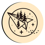 Paper Airplane Forest Wax Seal Stamps