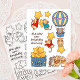 Globleland Mouse, Star Clear Stamps Silicone Stamp Seal for Card Making Decoration and DIY Scrapbooking