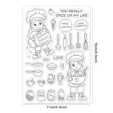 Globleland Prepare Cook, Utensils, Kitchenware, Love the Kitchen Clear Silicone Stamp Seal for Card Making Decoration and DIY Scrapbooking
