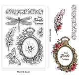 Globleland Custom PVC Plastic Clear Stamps, for DIY Scrapbooking, Photo Album Decorative, Cards Making, Clock Pattern, 160x110x3mm