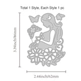 Globleland Mother, Pregnant Woman, Flowers, Leaves, Butterfly Carbon Steel Cutting Dies Stencils, for DIY Scrapbooking/Photo Album, Decorative Embossing DIY Paper Card