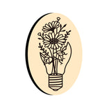 Light Bulb and Daisies Oval Wax Seal Stamps