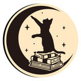 Moon Cat Book Wax Seal Stamps