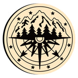 Compass Mountain Tree Wax Seal Stamps