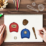 Globleland Baseball Cap, Baseball Stamp Clear Silicone Stamp Seal for Card Making Decoration and DIY Scrapbooking