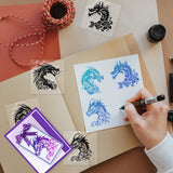Dragon PVC Stamp, 4Pcs/Set