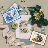 Globleland PVC Stamps, for DIY Scrapbooking, Photo Album Decorative, Cards Making, Stamp Sheets, Film Frame, Bird, 21x14.8x0.3cm