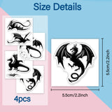 Dragon PVC Stamp, 4Pcs/Set
