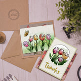 Tulip PVC Stamp, 4Pcs/Set