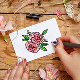Globleland Linear Rose Stamps Silicone Stamp Seal for Card Making Decoration and DIY Scrapbooking