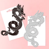Globleland Dragon, Chinese Dragon Carbon Steel Cutting Dies Stencils, for DIY Scrapbooking/Photo Album, Decorative Embossing DIY Paper Card