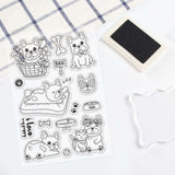 Dog, Falafel, Kitten, Friendship, Flowers, Dog Toy, Paw Print Clear Stamps Silicone Stamp Seal for Card Making Decoration and DIY Scrapbooking