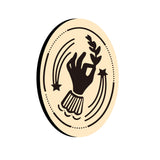 Hand with Leaves Oval Wax Seal Stamps
