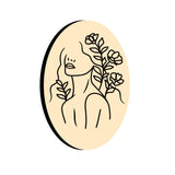 Woman with Flowers Oval Wax Seal Stamps