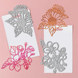 Globleland Flowers Carbon Steel Cutting Dies Stencils, for DIY Scrapbooking/Photo Album, Decorative Embossing DIY Paper Card