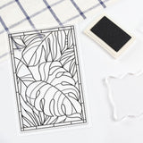 Globleland Glass Painting, Tropical Plants, Summer Clear Silicone Stamp Seal for Card Making Decoration and DIY Scrapbooking